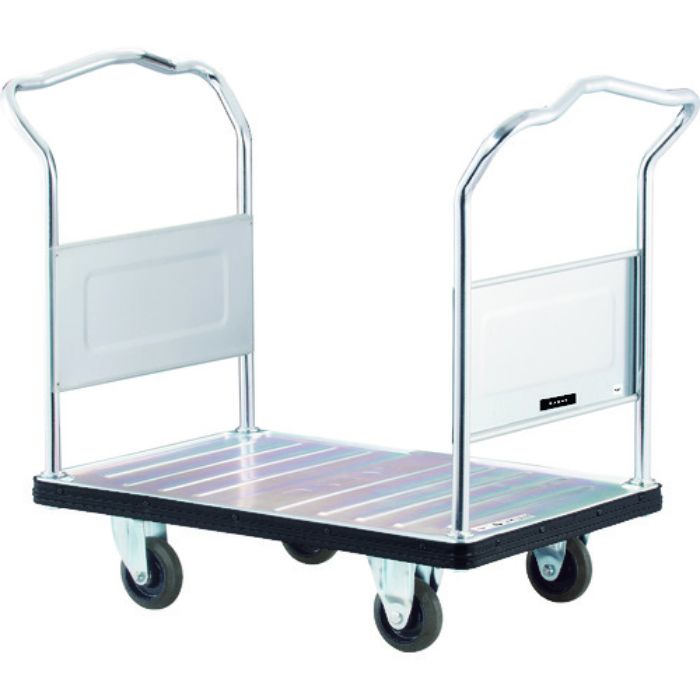 ダンディ スチール台車 ダンディDシリーズ タイプDA 固定両ハンドル式 サイレントキャスター仕様 W900XD600(Tcode:2082470)