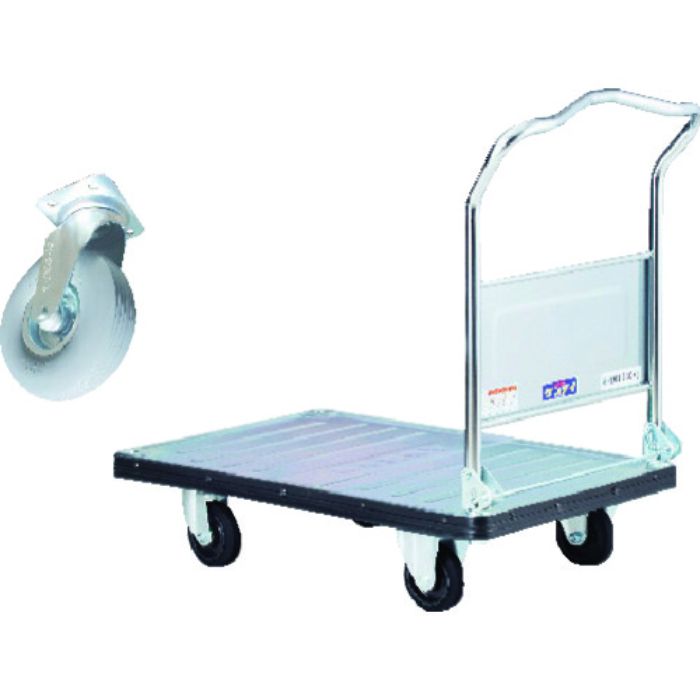 ダンディ スチール台車 ダンディDシリーズ タイプDA 折りたたみハンドル式 悪路用ノーパンクタイヤ仕様 W900XD600(Tcode:2082458)