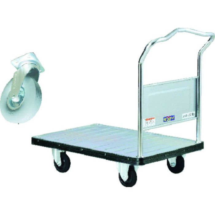 ダンディ スチール台車 ダンディDシリーズ タイプDA 固定ハンドル式 悪路用ノーパンクタイヤ仕様 W900XD600(Tcode:2082461)