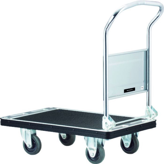 ダンディ スチール台車 ダンディDシリーズ タイプDH 折りたたみハンドル式 サイレントキャスター仕様 W800×D500(Tcode:2082454)