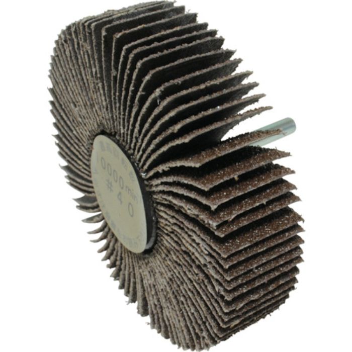 ヤナセ 軸付フラップホイール 100x25x6 #40(Tcode:3250245)