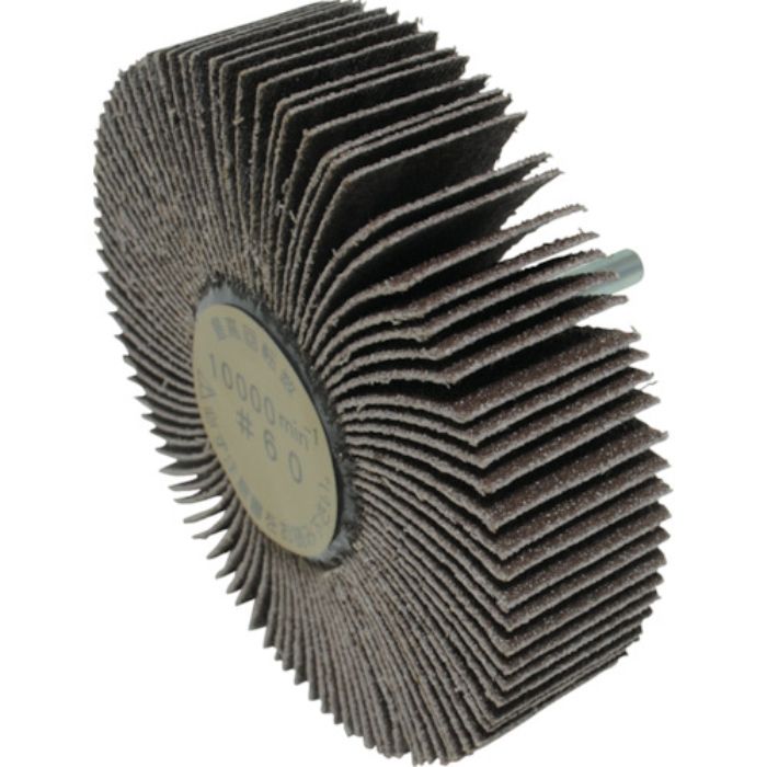 ヤナセ 軸付フラップホイール 100x25x6 #60(Tcode:3250261)