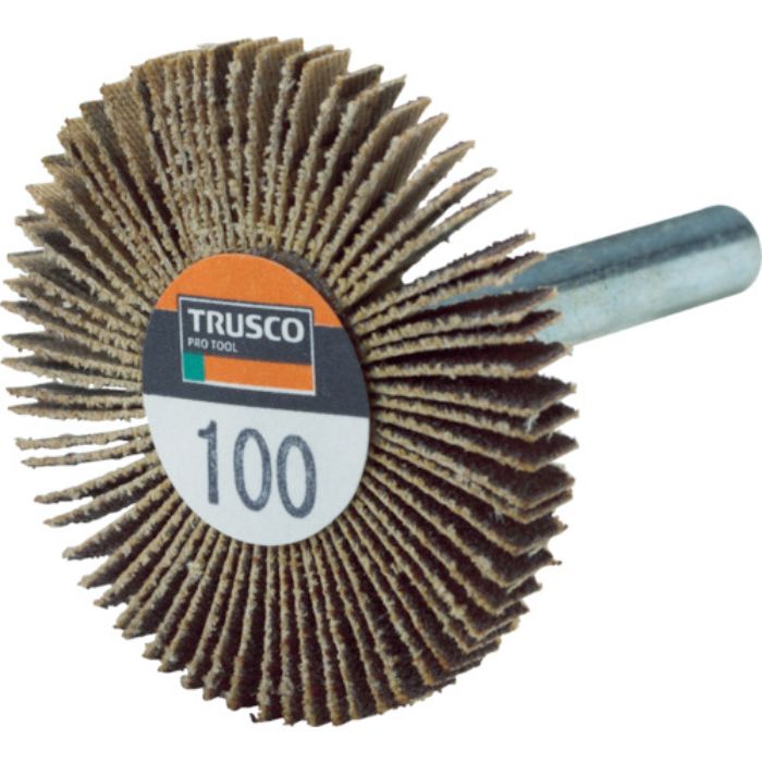 TRUSCO 薄型フラップホイール 40X5X6 #100 5個入(Tcode:7933487)