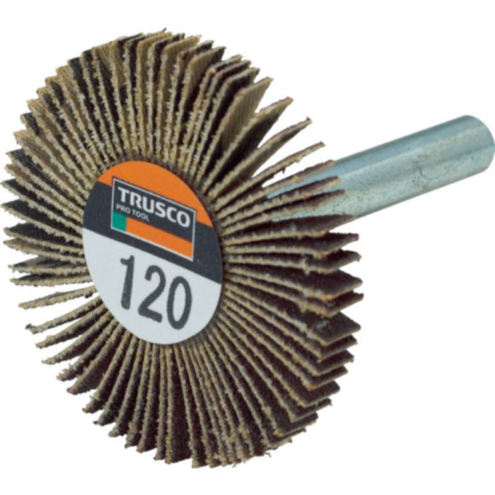 TRUSCO 薄型フラップホイール 40X5X6 #120 5個入(Tcode:7933495)