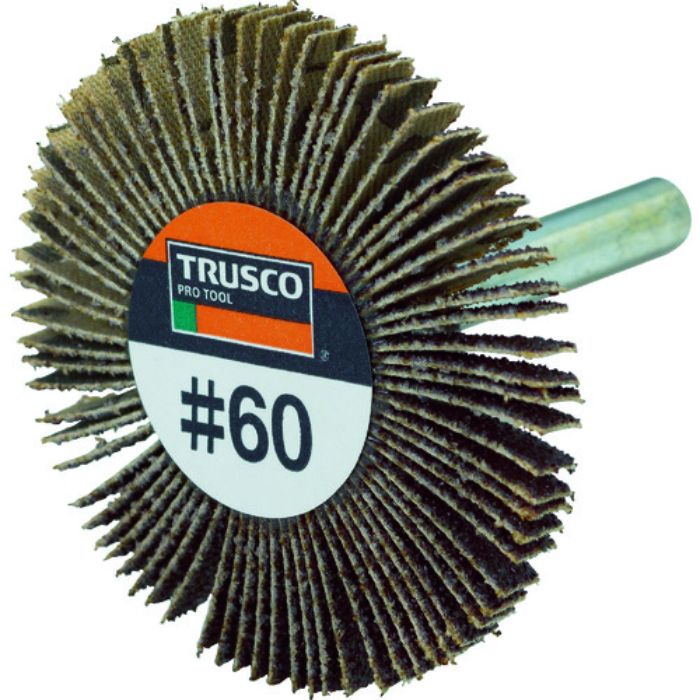 TRUSCO 薄型フラップホイール 50X5X6 #60 5個入(Tcode:7933631)