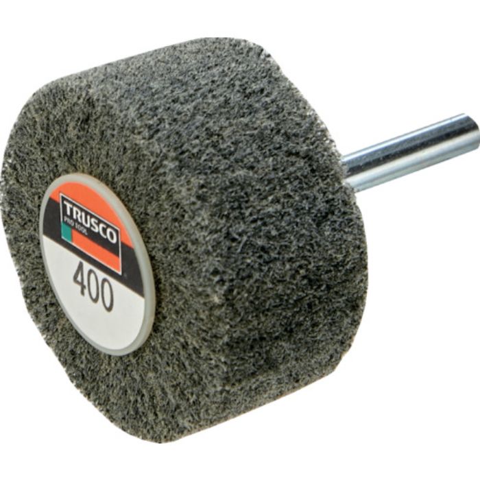 TRUSCO ナイロン軸付ホイール 外径30×厚み25×軸6 400♯ (5個入)(Tcode:7683090)