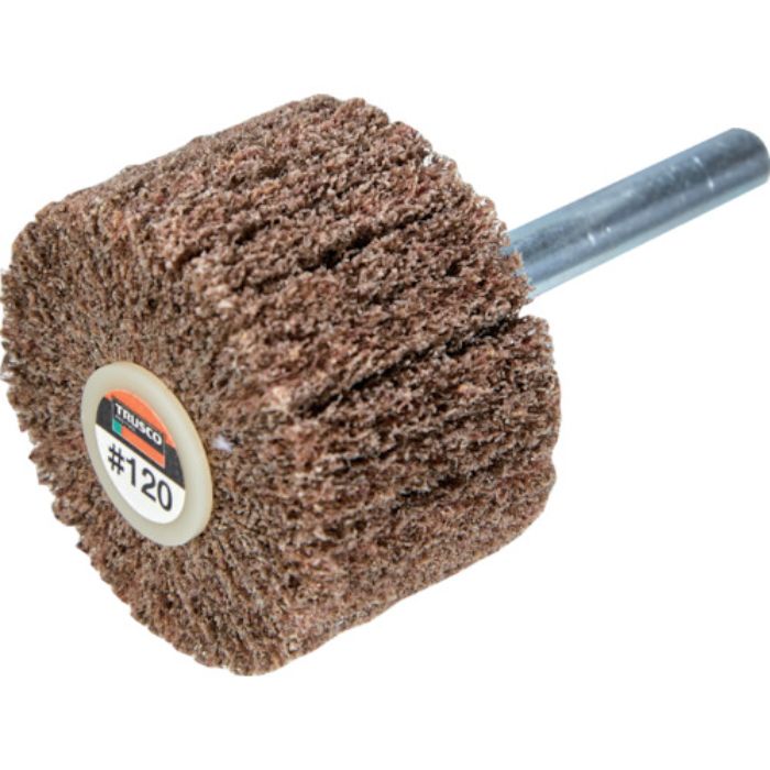 TRUSCO ナイロン軸付ホイール 外径40×厚み25×軸6 120♯ (5個入)(Tcode:1730347)