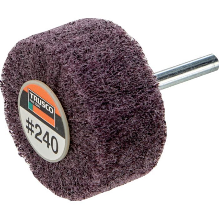 TRUSCO ナイロン軸付ホイール 外径40×厚み25×軸6 240♯ (5個入)(Tcode:1730355)