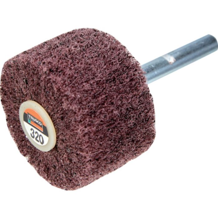 TRUSCO ナイロン軸付ホイール 外径40×厚み25×軸6 320♯ (5個入)(Tcode:1730363)