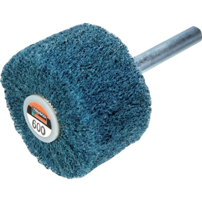 TRUSCO ナイロン軸付ホイール 外径40×厚み25×軸6 600♯ (5個入)(Tcode:1730371)