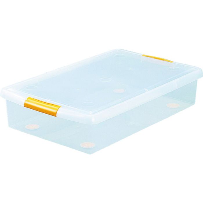 IRIS 222043 薄型ボックス UG-725 クリア/オレンジ(Tcode:4131282)