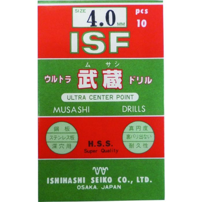 ISF ウルトラムサシドリル 4.0mm(Tcode:5093872)