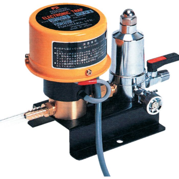 フクハラ ドレン排出器 電子トラップ (圧力開閉式・アンローダー式兼用) 単相100V(Tcode:3110184)
