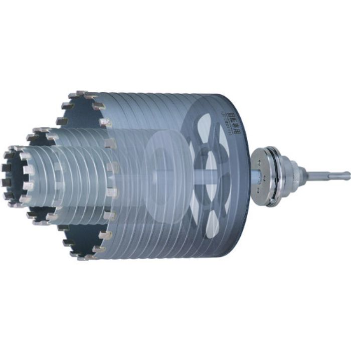 UNIKA 多機能コアドリルUR21 乾式ダイヤ100mm ボディ(替刃)のみ(UR-Lシャンク対応)(Tcode:1892260)