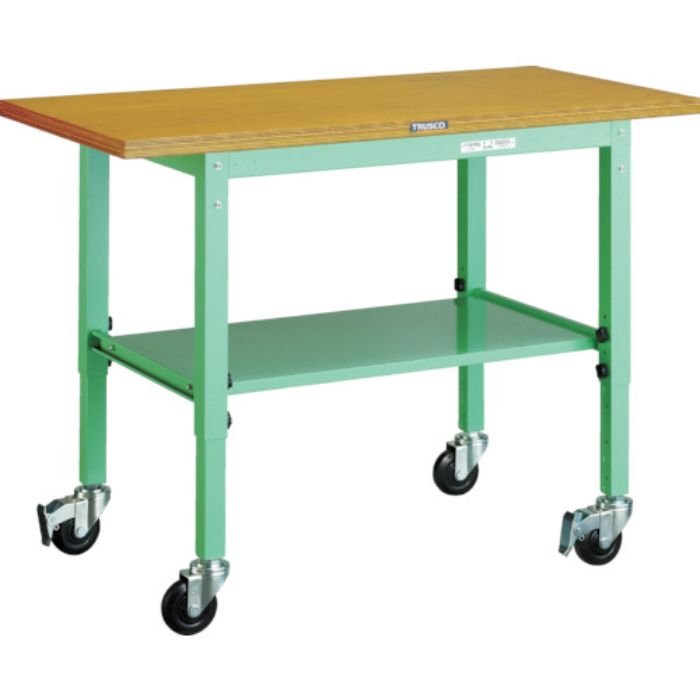 TRUSCO UTVC型移動作業台 1200X600 キャスター付 ヤンググリーン色(Tcode:3933156)