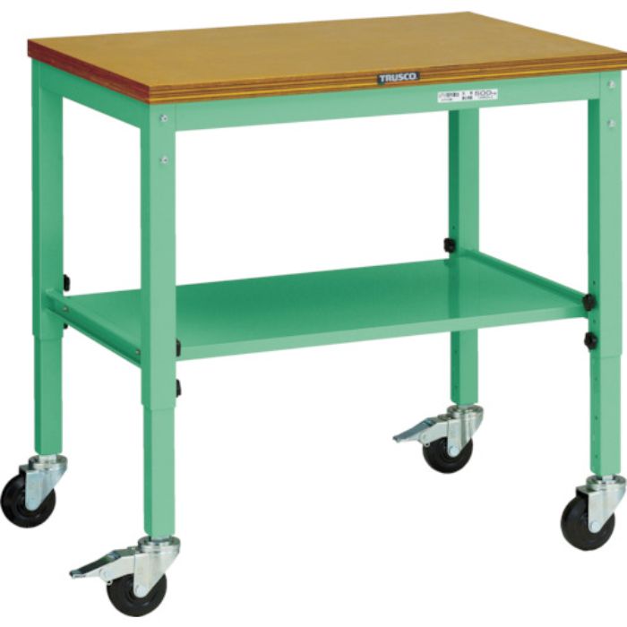 TRUSCO UTVC型移動作業台 900X600 キャスター付 ヤンググリーン色(Tcode:3933164)