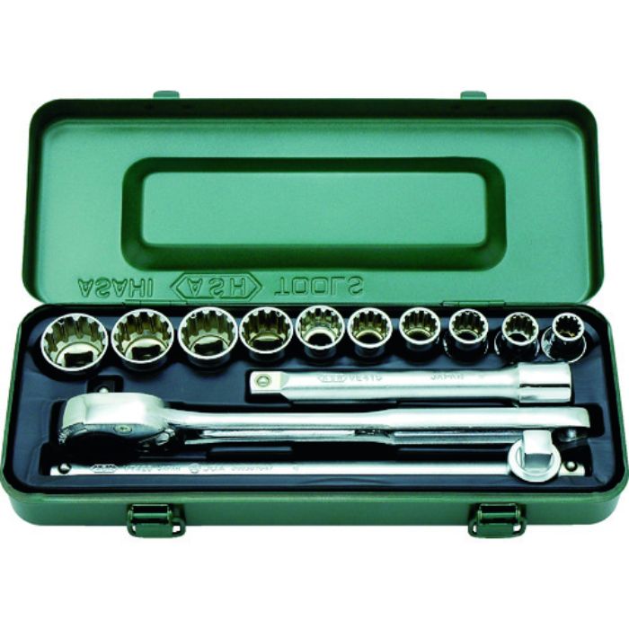 ASH ハイブリットソケットセット1/2(12.7)×13pcs(Tcode:4213378)