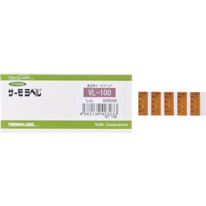 日油技研 真空用サーモラベル4点表示 不可逆性 100度(Tcode:4046773)