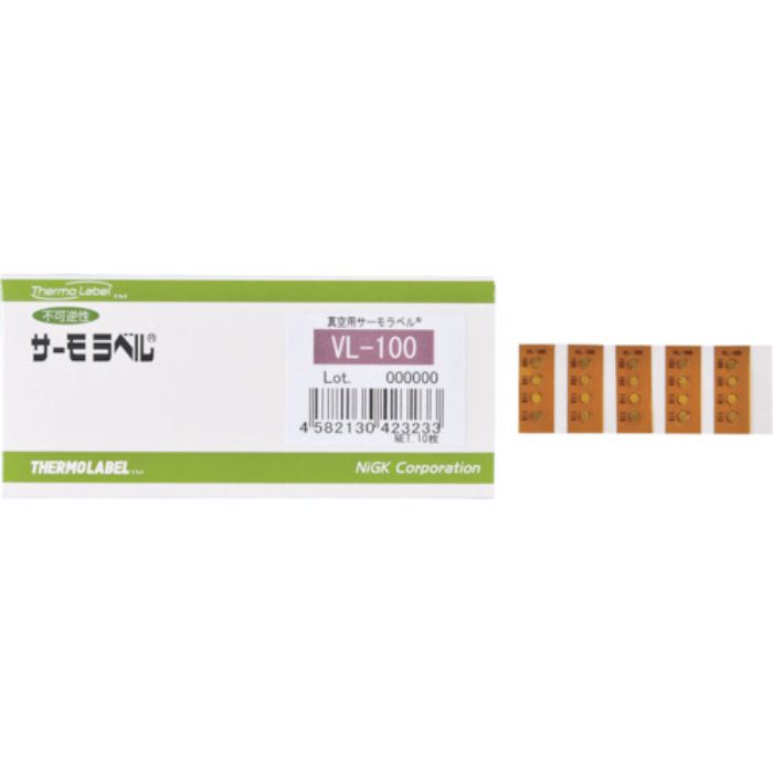 日油技研 真空用サーモラベル4点表示 不可逆性 140度(Tcode:4046790)