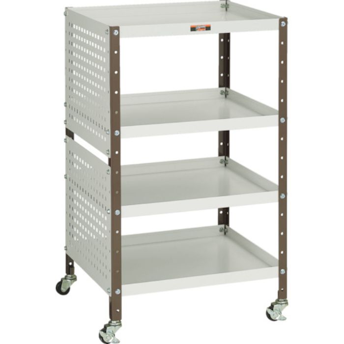 TRUSCO V型ツールワゴン 482X420XH798 4段 Pパネル付(Tcode:3525368)