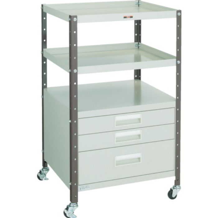 TRUSCO V型ツールワゴン 482X420XH798 3段引出付(Tcode:5016738)