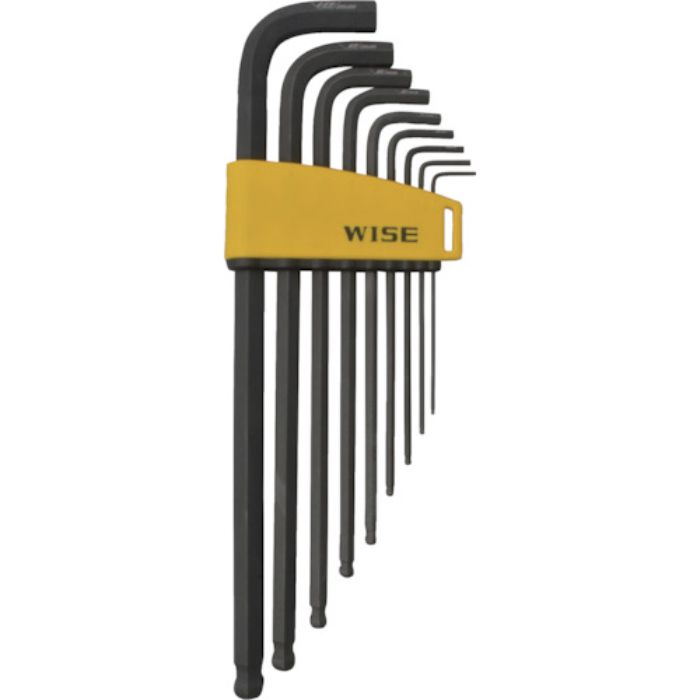 ワイズ ブラックボールポイント六角棒レンチ ロング 9本組(Tcode:4953910)