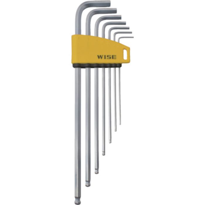 ワイズ 硬質ボールポイント六角棒レンチ ロング 7本組(Tcode:4955397)