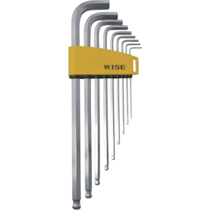 ワイズ 硬質ボールポイント六角棒レンチ ロング 9本組(Tcode:4955393)
