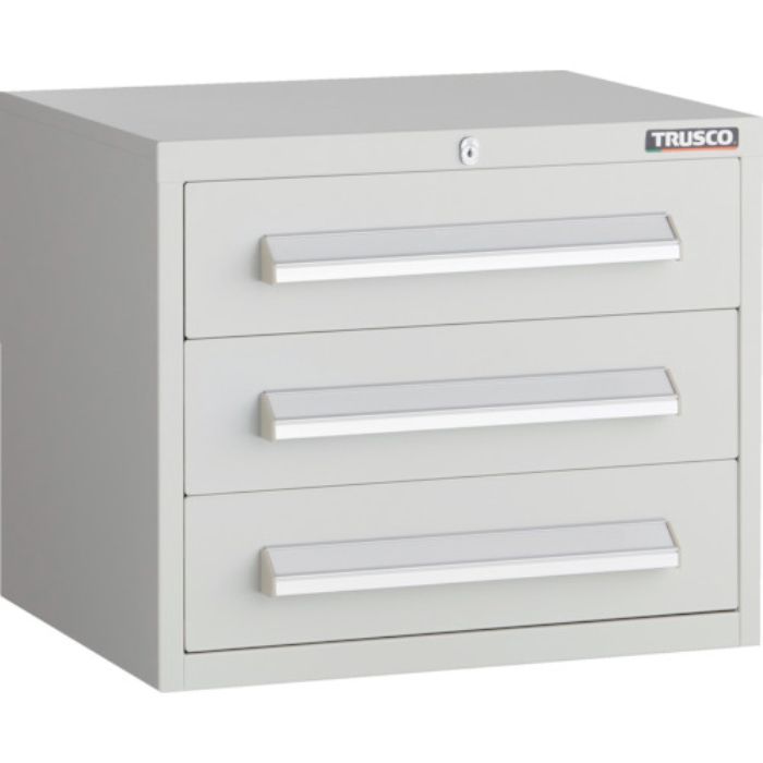 TRUSCO WLVR型キャビネット 500X412XH420 引出3段 ホワイト色(Tcode:2638996)