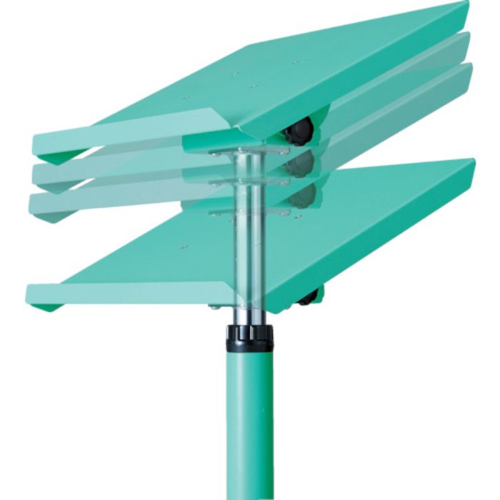 TRUSCO ワークサポートスタンド ロック機構付昇降型 キャスター付 ヤンググリーン色(Tcode:7644531)