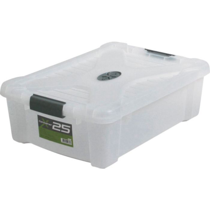 JEJアステージ フタ式収納ケース Xコンテナ #25クリア 28L(Tcode:8286688)