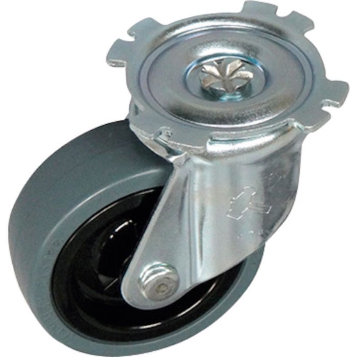 YAZAKI 連結型樹脂製平台車 ”ミニポリトラー” 交換用キャスター ゴム車(Tcode:2572242)