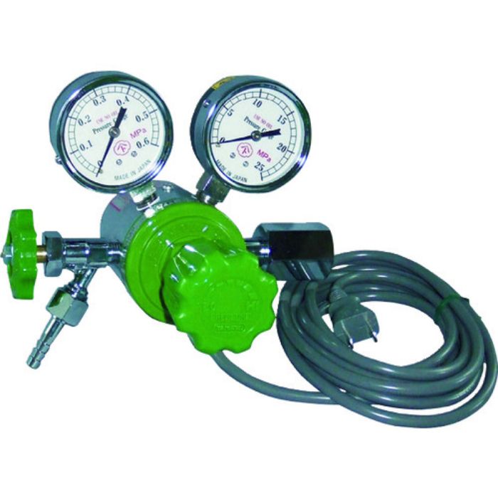 ヤマト ガス調整器 ヒーター付圧力調整器 YR-507V-2 炭酸ガス・MAGガス 1次側圧力計付(Tcode:4346742)