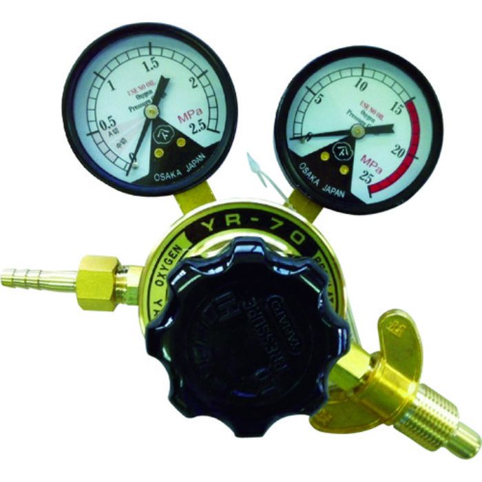 ヤマト 全真鍮製酸素調整器 YR-70(関西式)(Tcode:2816181)