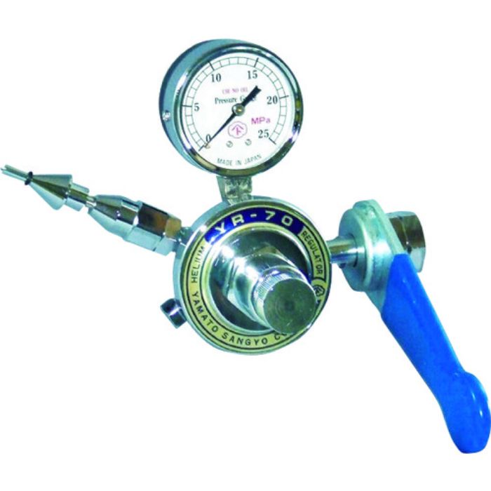 ヤマト ガス調整器 風船用圧力調整器 YR-70PP ヘリウムガス 風船専用プッシュバルブ付(Tcode:4346751)