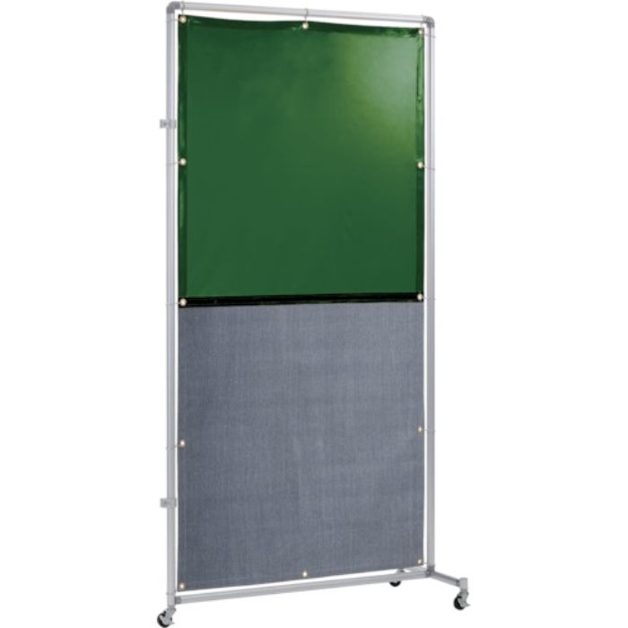 吉野 遮光火花兼用衝立(グリーン×A種シート)1×2 接続型 キャスター(Tcode:8315242)