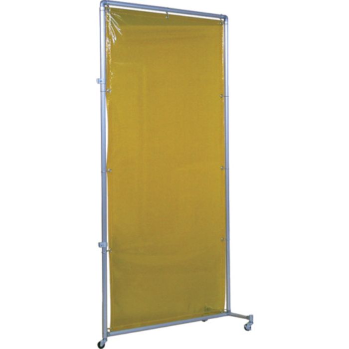 吉野 遮光フェンスアルミパイプ 1×2 接続キャスター イエロー(Tcode:3528596)