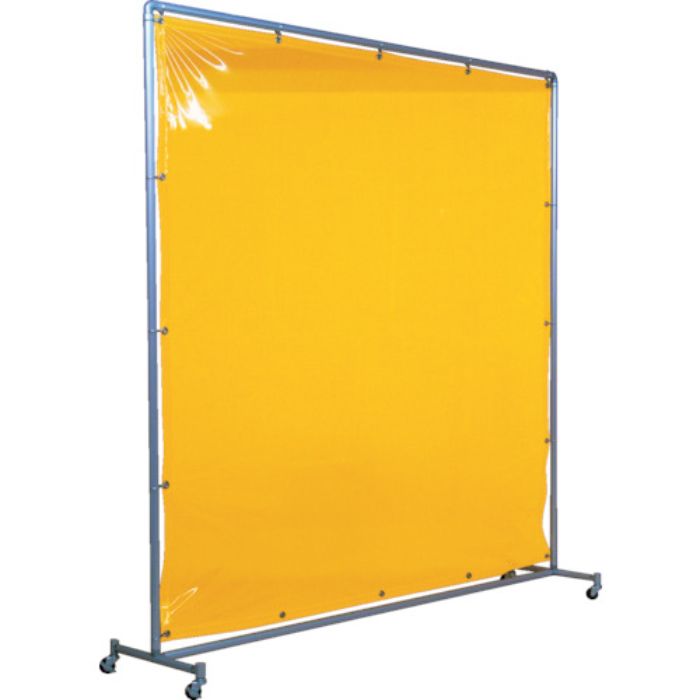 吉野 遮光フェンスアルミパイプ 1×2 単体キャスター イエロー(Tcode:3528693)