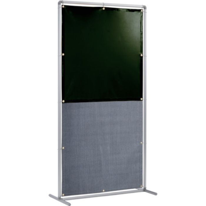 吉野 遮光火花兼用衝立(ダークグリーン×A種シート)1×2 単体固定足(Tcode:8315232)