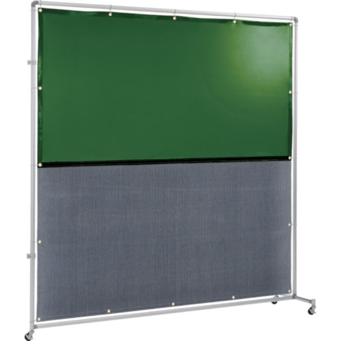 吉野 遮光火花兼用衝立(グリーン×A種シート)2×2 接続型キャスター足(Tcode:8315254)