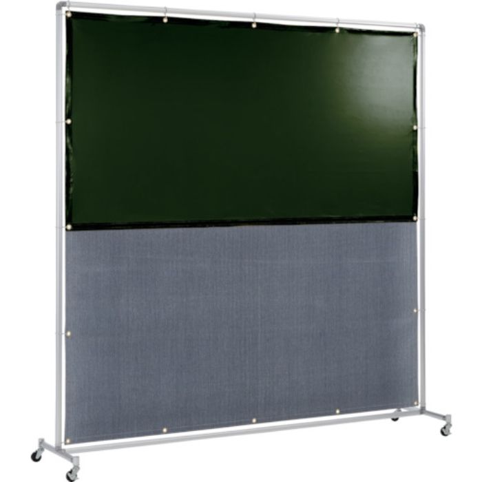 吉野 遮光火花兼用衝立(ダークグリーン×A種シート)2×2 単体型キャスター足(Tcode:8315247)