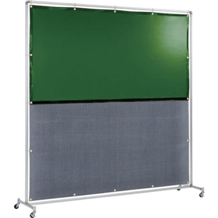 吉野 遮光火花兼用衝立(グリーン×A種シート)2×2 単体型 キャスター足(Tcode:8315248)