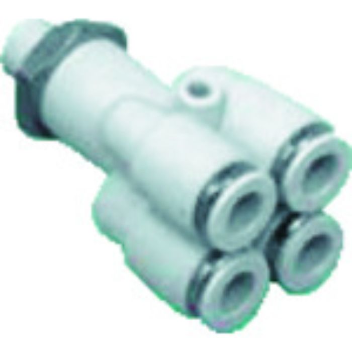 CKD チューブ継手 ニュージョイントステンレスタイプ(二重Y形R付) 適合チューブ外径4mm 接続口径R1/8(Tcode:4412559)