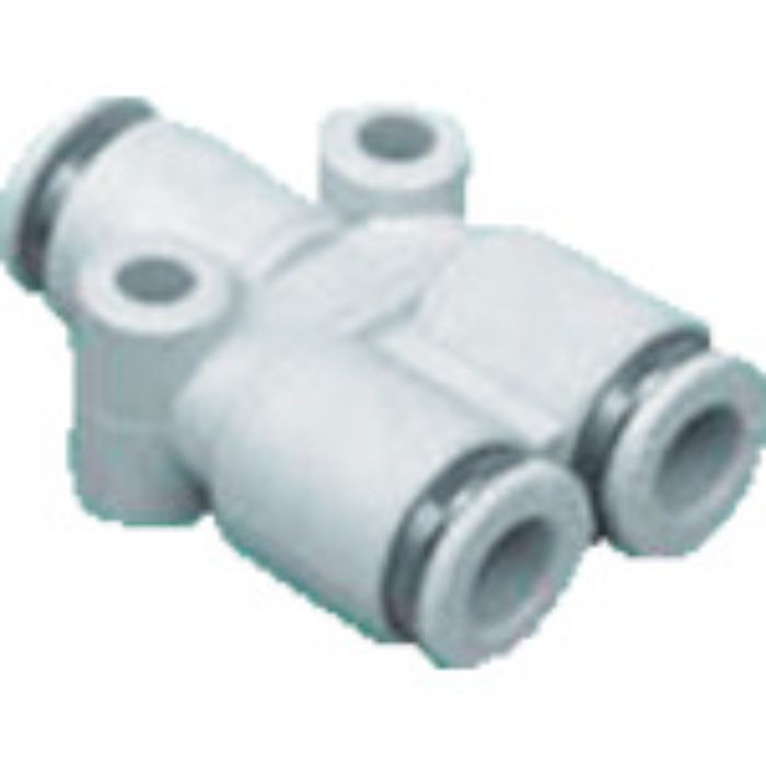 CKD チューブ継手 ニュージョイントステンレスタイプ(Y形チーズ) 適合チューブ外径6mm/6mm(Tcode:4412761)