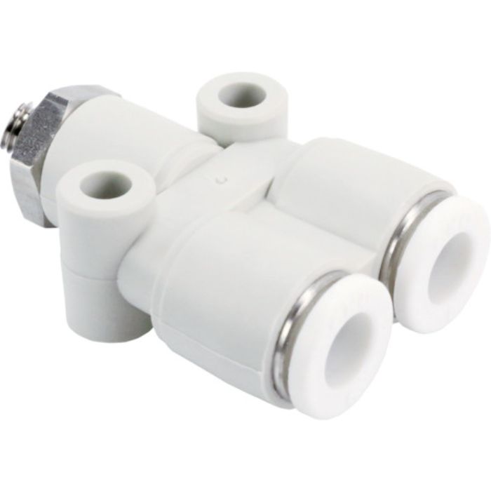 CKD チューブ継手 ニュージョイントステンレスタイプ(両口Y形チーズ) 適合チューブ外径6mm 接続口径M5×0.8(Tcode:4412796)