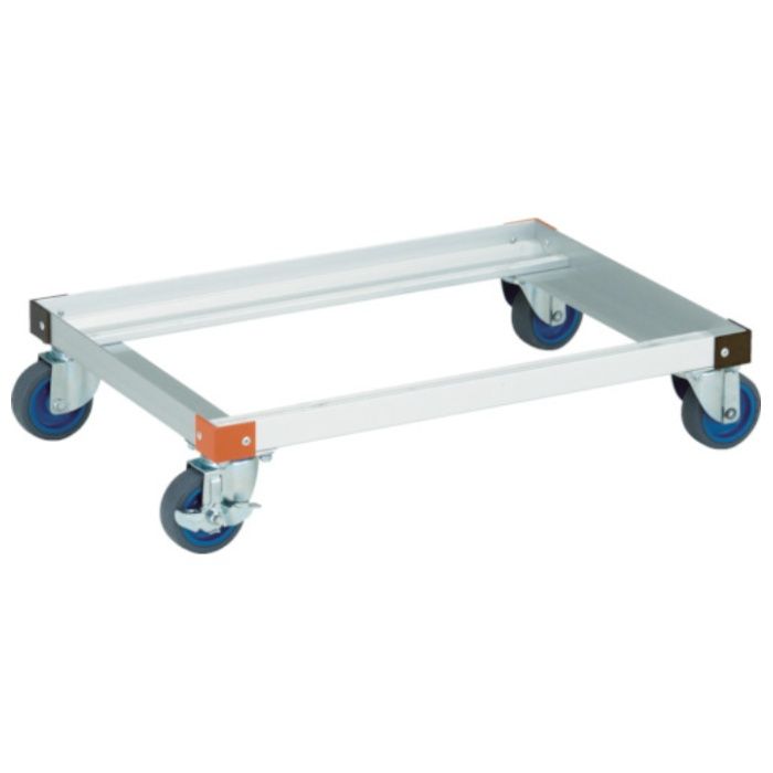 TRUSCO　コンテナ台車　アルミカート　内寸660×450　エアーキャスター　