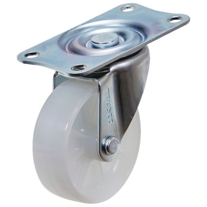 TRUSCO　コンテナ台車用自在キャスターφ75ナイロン車　