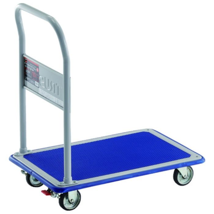 TRUSCO　プレス製台車　ドンキーカート　固定式740×480　ストッパー付　