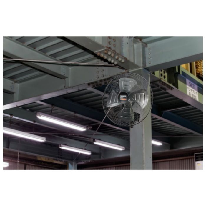 TRUSCO　全閉式工場扇　ジェネラルファン　壁掛けタイプ　アルミハネ　ブラックの説明画像6