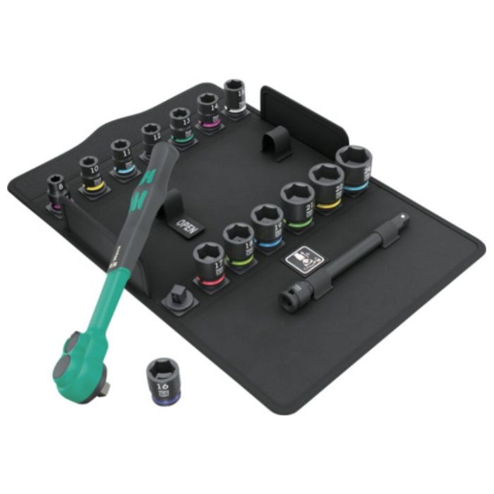 Wera　8100SB　12　サイクロップ　コンフォートラチェットセット　反転レバー、　9.5ミリ、　ミリサイズ
